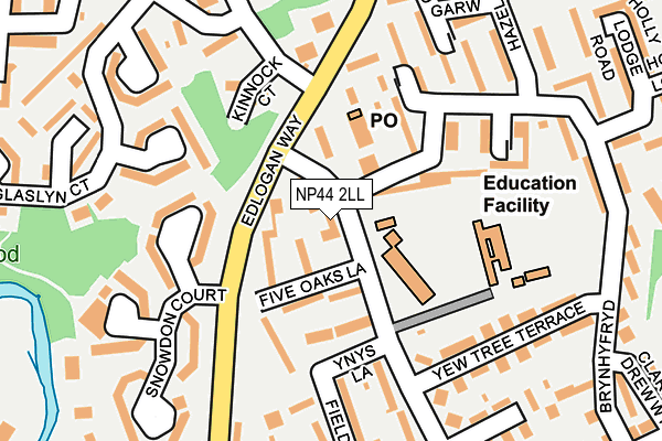 NP44 2LL map - OS OpenMap – Local (Ordnance Survey)