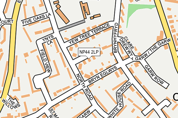 NP44 2LP map - OS OpenMap – Local (Ordnance Survey)