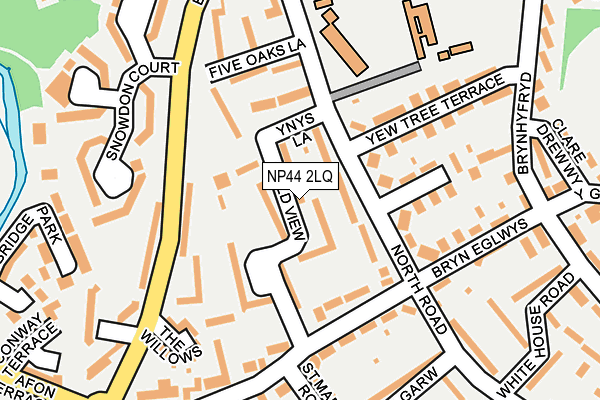 NP44 2LQ map - OS OpenMap – Local (Ordnance Survey)