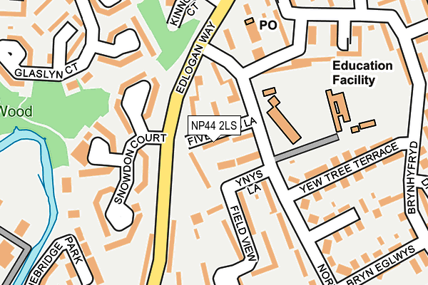 NP44 2LS map - OS OpenMap – Local (Ordnance Survey)