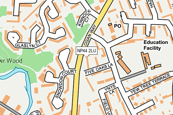 NP44 2LU map - OS OpenMap – Local (Ordnance Survey)