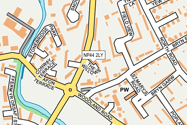 NP44 2LY map - OS OpenMap – Local (Ordnance Survey)