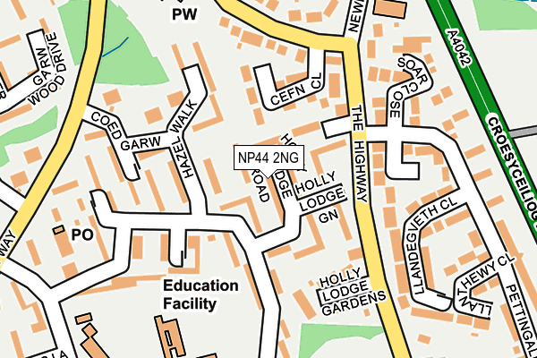 NP44 2NG map - OS OpenMap – Local (Ordnance Survey)
