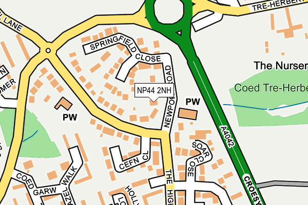 NP44 2NH map - OS OpenMap – Local (Ordnance Survey)