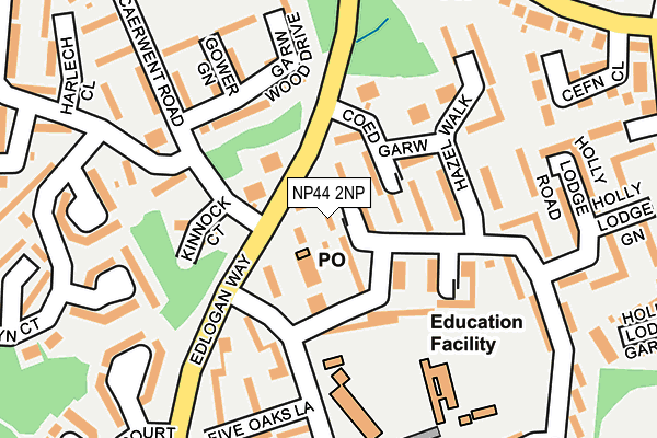 NP44 2NP map - OS OpenMap – Local (Ordnance Survey)