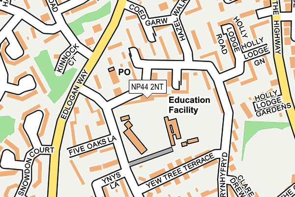 NP44 2NT map - OS OpenMap – Local (Ordnance Survey)