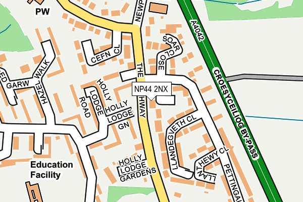 NP44 2NX map - OS OpenMap – Local (Ordnance Survey)