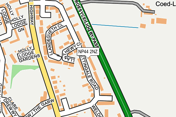 NP44 2NZ map - OS OpenMap – Local (Ordnance Survey)