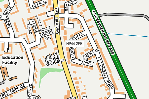 NP44 2PE map - OS OpenMap – Local (Ordnance Survey)