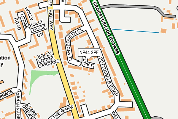 NP44 2PF map - OS OpenMap – Local (Ordnance Survey)