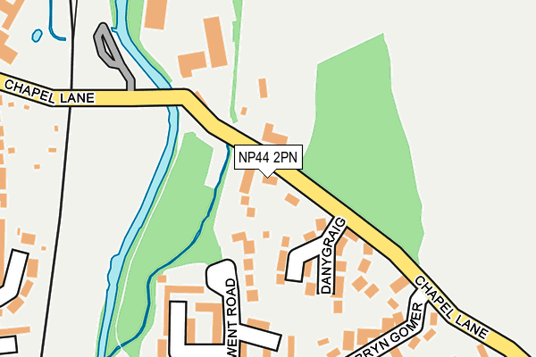 NP44 2PN map - OS OpenMap – Local (Ordnance Survey)