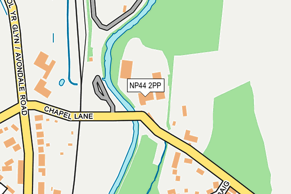 NP44 2PP map - OS OpenMap – Local (Ordnance Survey)