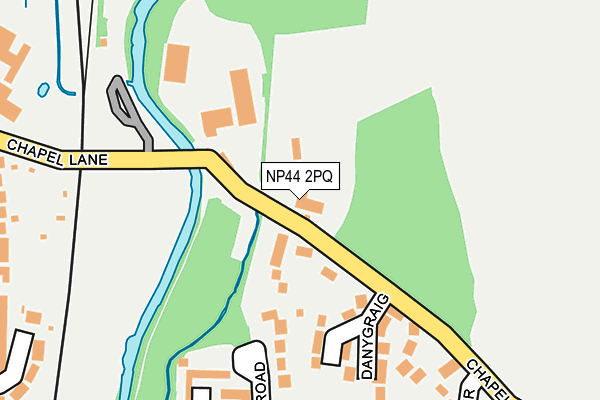 NP44 2PQ map - OS OpenMap – Local (Ordnance Survey)