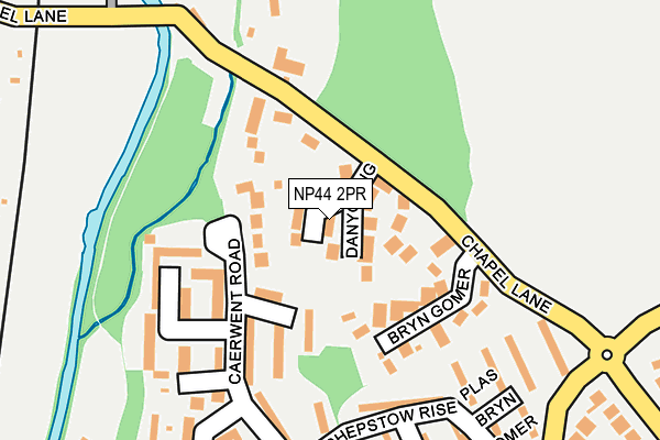 NP44 2PR map - OS OpenMap – Local (Ordnance Survey)