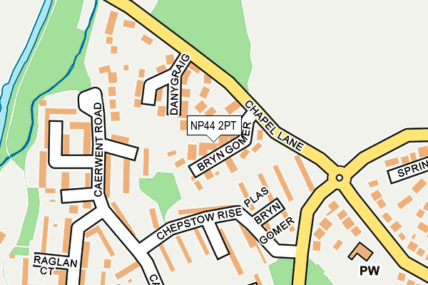 NP44 2PT map - OS OpenMap – Local (Ordnance Survey)