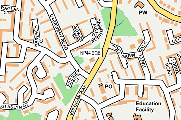 NP44 2QB map - OS OpenMap – Local (Ordnance Survey)