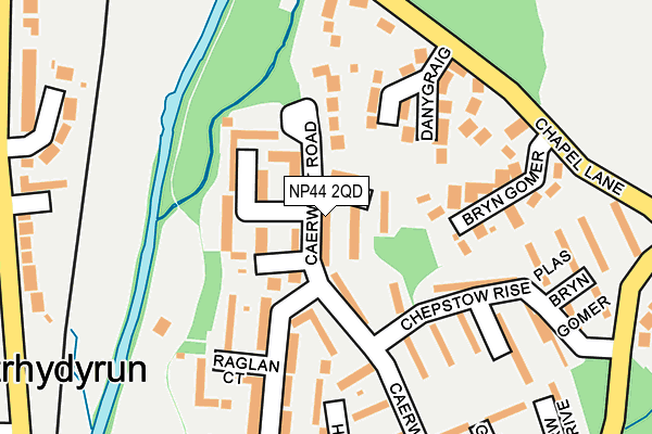 NP44 2QD map - OS OpenMap – Local (Ordnance Survey)