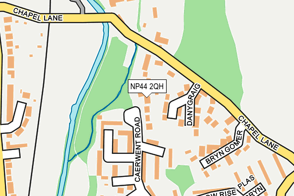 NP44 2QH map - OS OpenMap – Local (Ordnance Survey)