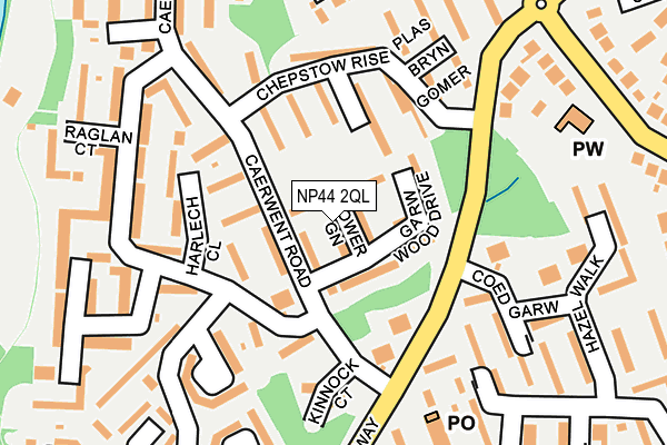 NP44 2QL map - OS OpenMap – Local (Ordnance Survey)