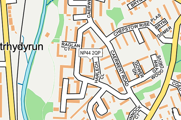 NP44 2QP map - OS OpenMap – Local (Ordnance Survey)