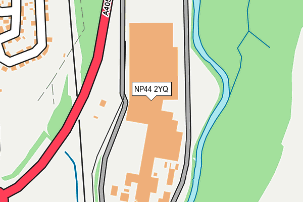 NP44 2YQ map - OS OpenMap – Local (Ordnance Survey)
