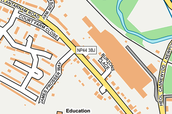 NP44 3BJ map - OS OpenMap – Local (Ordnance Survey)