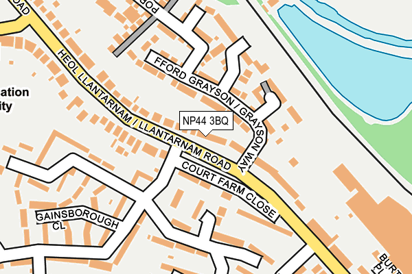 NP44 3BQ map - OS OpenMap – Local (Ordnance Survey)