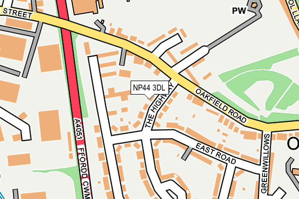 NP44 3DL map - OS OpenMap – Local (Ordnance Survey)