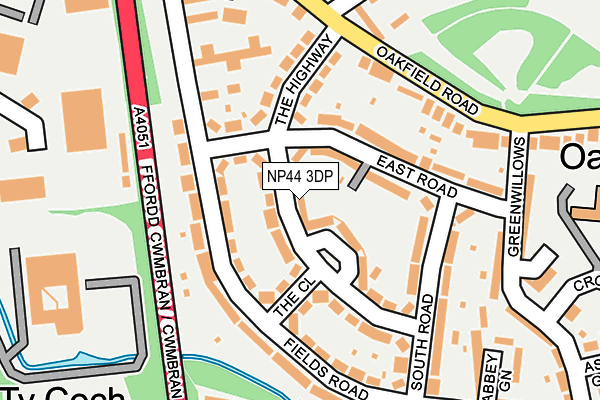 NP44 3DP map - OS OpenMap – Local (Ordnance Survey)