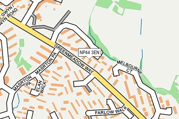 NP44 3EN map - OS OpenMap – Local (Ordnance Survey)