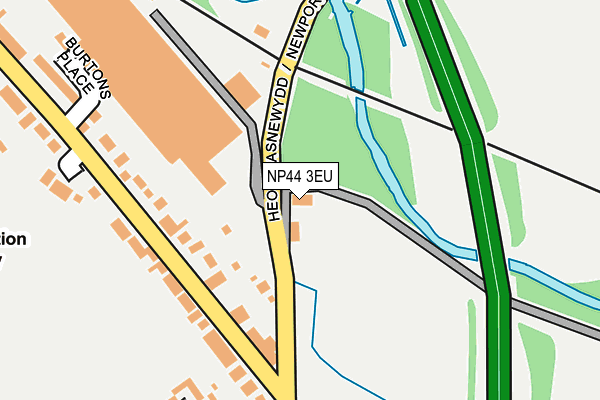 NP44 3EU map - OS OpenMap – Local (Ordnance Survey)