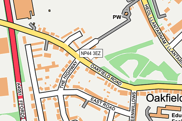 NP44 3EZ map - OS OpenMap – Local (Ordnance Survey)