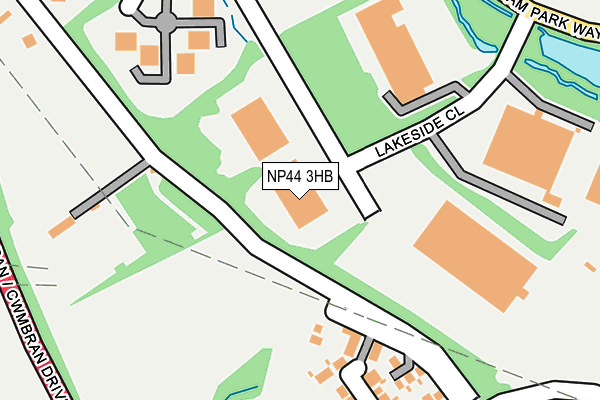 NP44 3HB map - OS OpenMap – Local (Ordnance Survey)