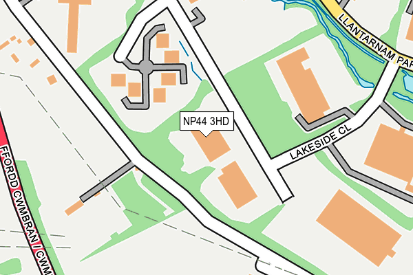 NP44 3HD map - OS OpenMap – Local (Ordnance Survey)