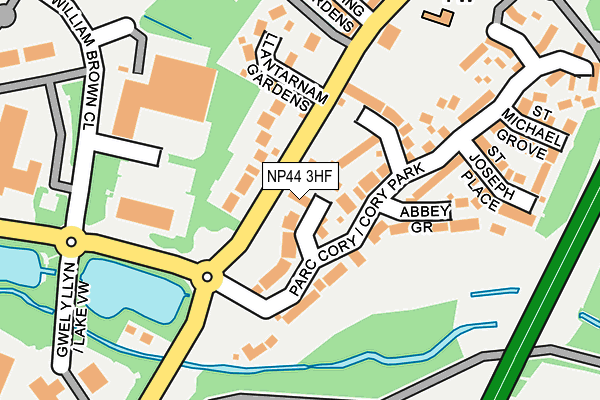 NP44 3HF map - OS OpenMap – Local (Ordnance Survey)