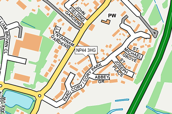 NP44 3HG map - OS OpenMap – Local (Ordnance Survey)