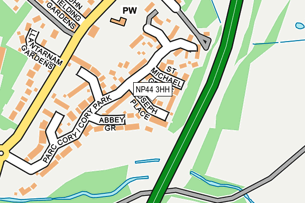 NP44 3HH map - OS OpenMap – Local (Ordnance Survey)