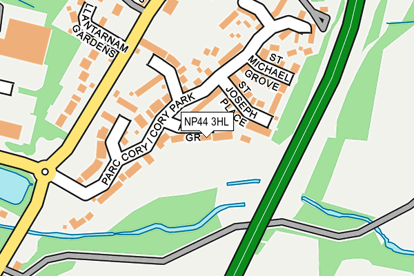 NP44 3HL map - OS OpenMap – Local (Ordnance Survey)