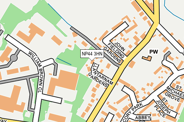NP44 3HN map - OS OpenMap – Local (Ordnance Survey)