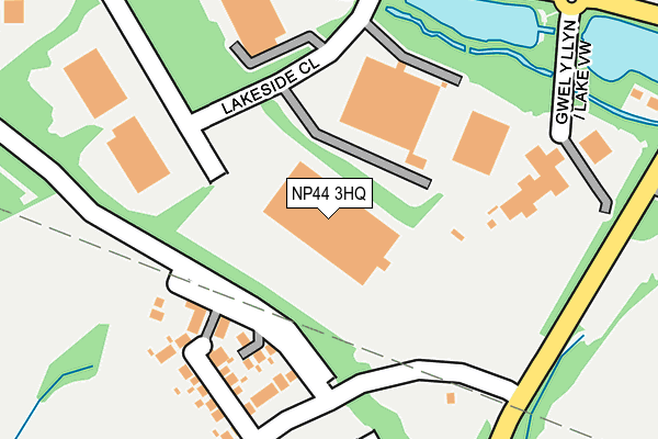 NP44 3HQ map - OS OpenMap – Local (Ordnance Survey)