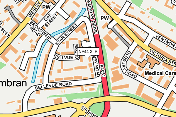 NP44 3LB map - OS OpenMap – Local (Ordnance Survey)