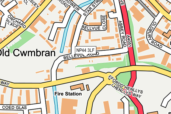 NP44 3LF map - OS OpenMap – Local (Ordnance Survey)