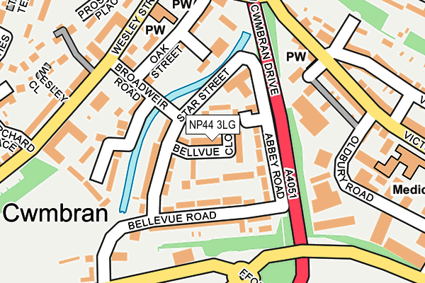 NP44 3LG map - OS OpenMap – Local (Ordnance Survey)