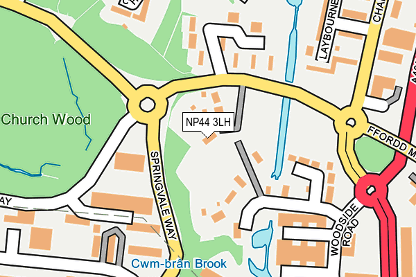 NP44 3LH map - OS OpenMap – Local (Ordnance Survey)