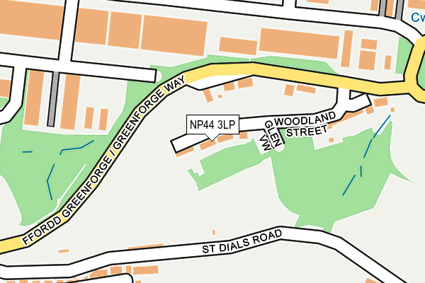 NP44 3LP map - OS OpenMap – Local (Ordnance Survey)