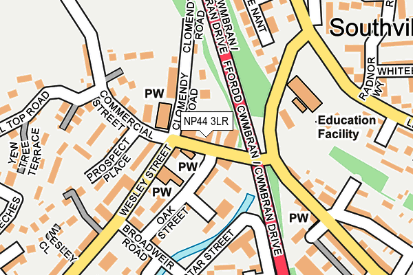 NP44 3LR map - OS OpenMap – Local (Ordnance Survey)