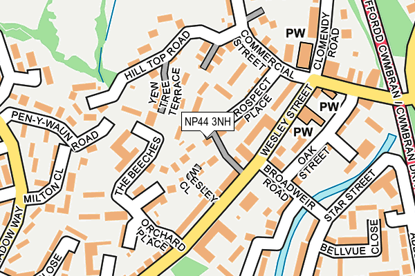 NP44 3NH map - OS OpenMap – Local (Ordnance Survey)