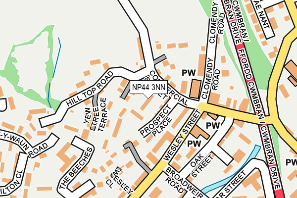 NP44 3NN map - OS OpenMap – Local (Ordnance Survey)
