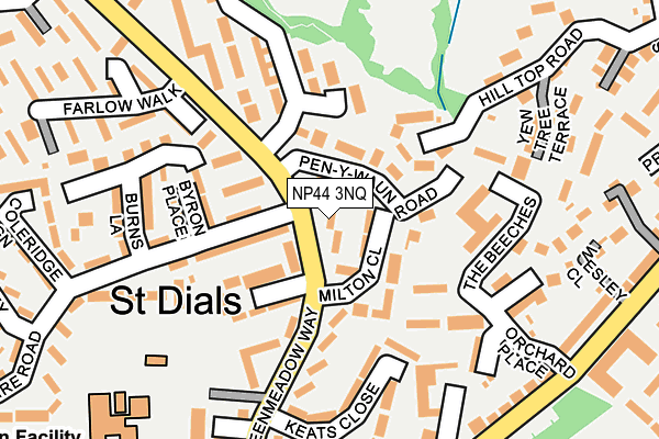 NP44 3NQ map - OS OpenMap – Local (Ordnance Survey)