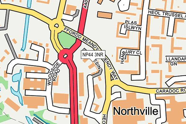 NP44 3NR map - OS OpenMap – Local (Ordnance Survey)